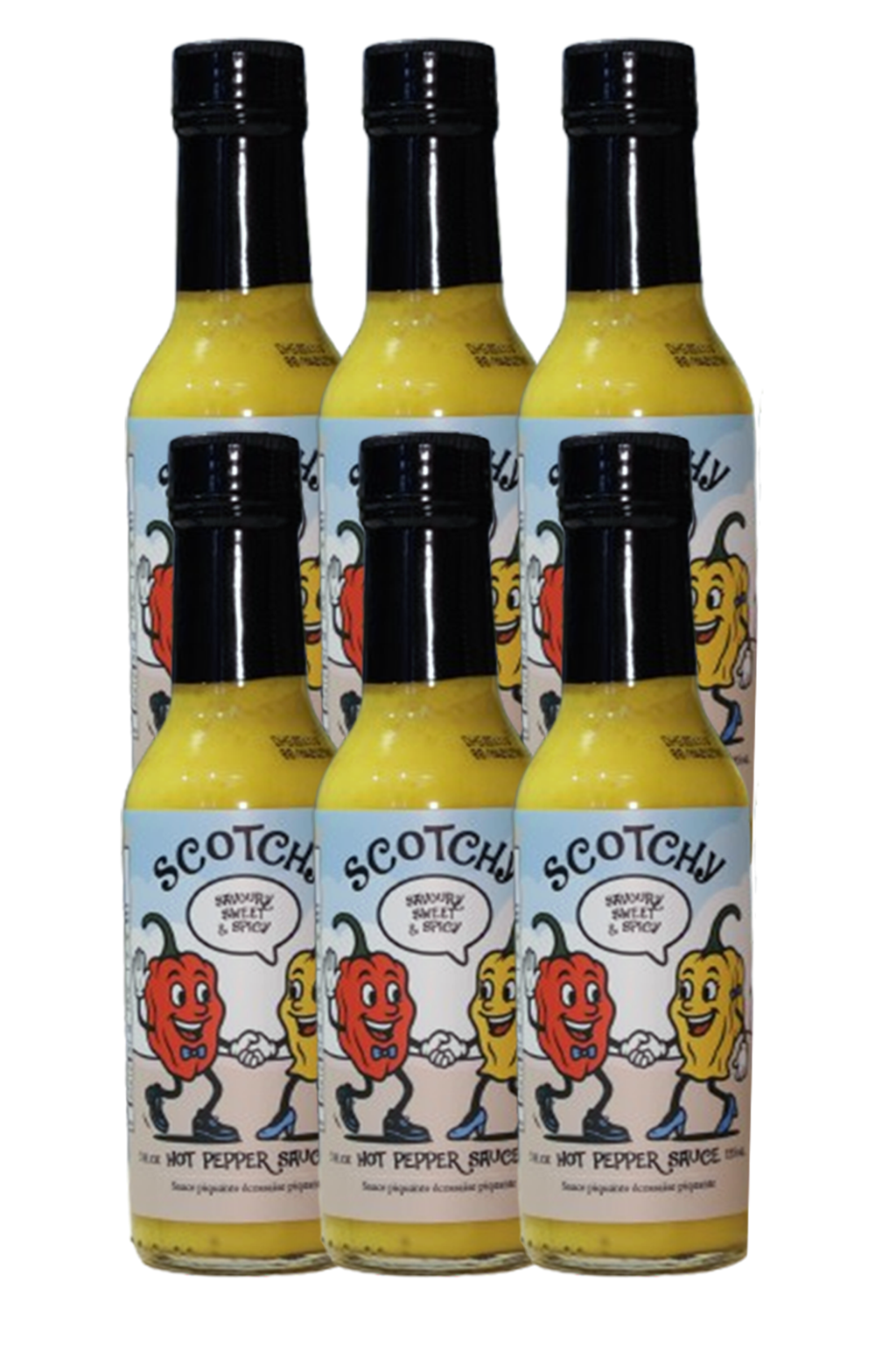 Scotchy Hot Pepper sauce 6 bottles